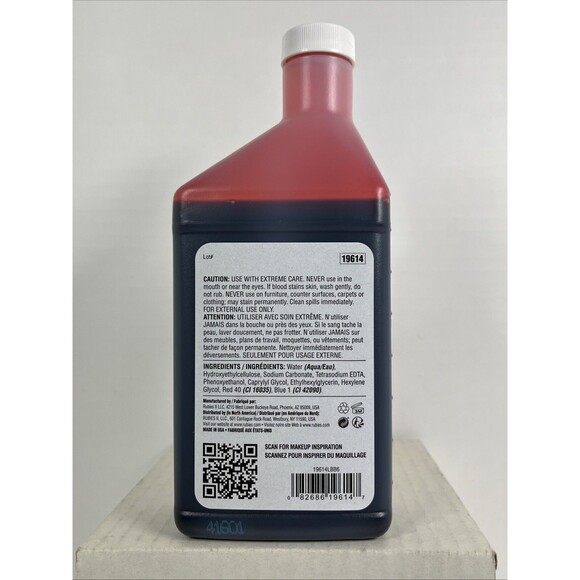 Fake Blood Pint Haunts Gore Props Gags Made in USA Rubies - Picture 6 of 7